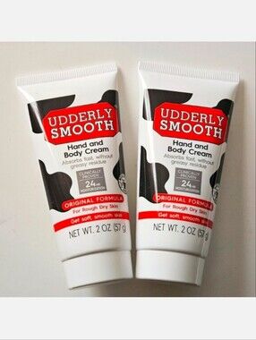 NWT BUNDLE OF 2 MINI UDDERLY SMOOTH NON-GREASY HAND & BODY CREAM!